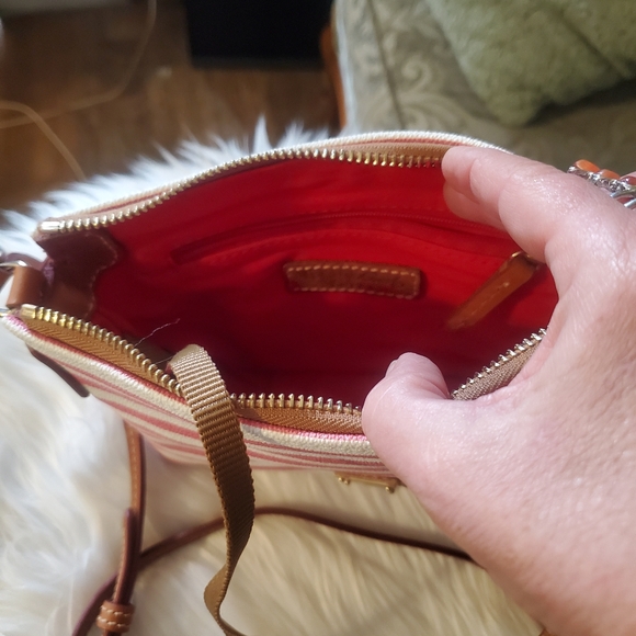 Dooney & Bourke Sullivan Crossbody Pouchette Watermelon Stripes - Picture 6 of 9